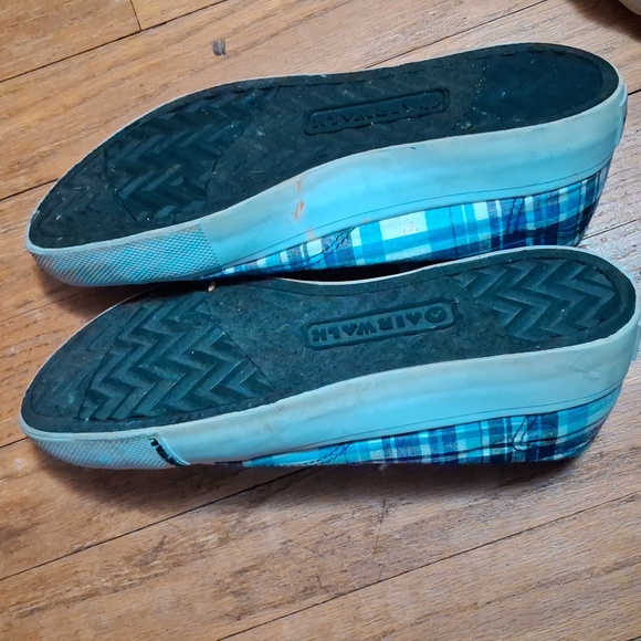 Airwalk Blue Plaid Shoes W 9 - Picture 4 of 5